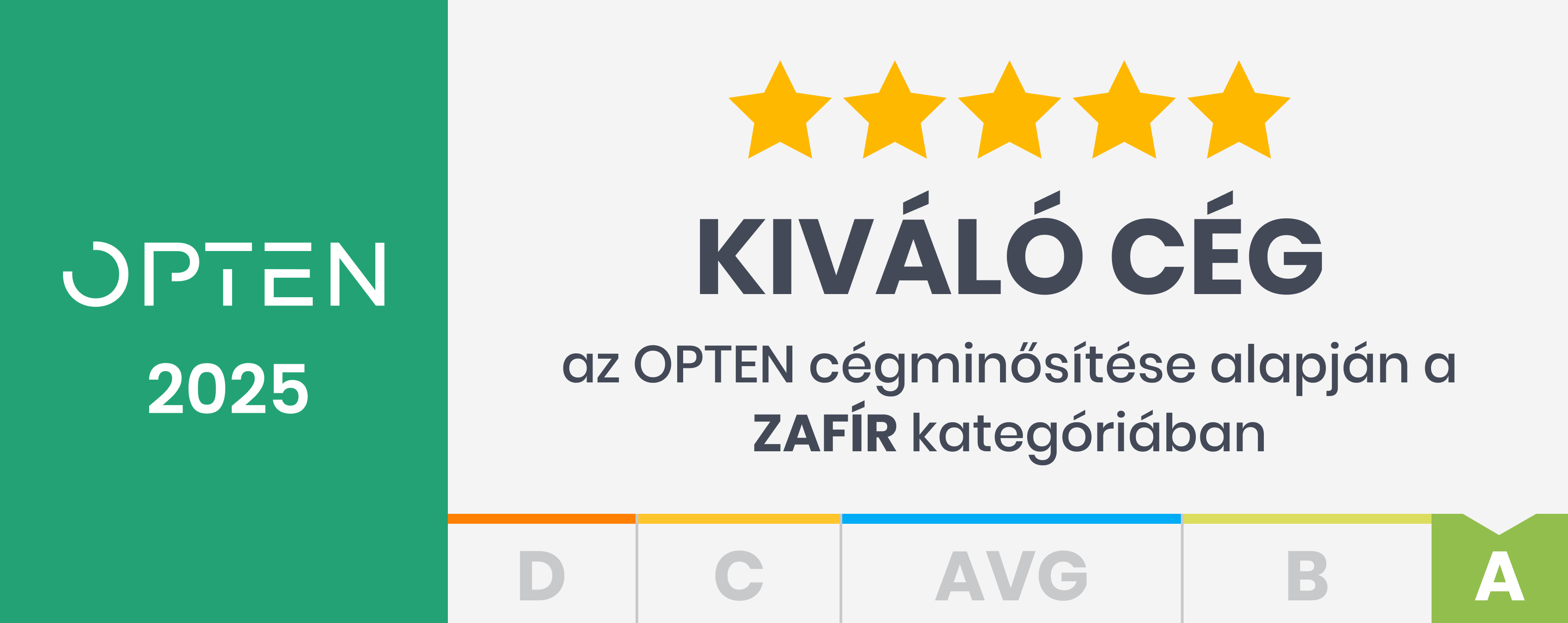 Kiváló cég minősítés